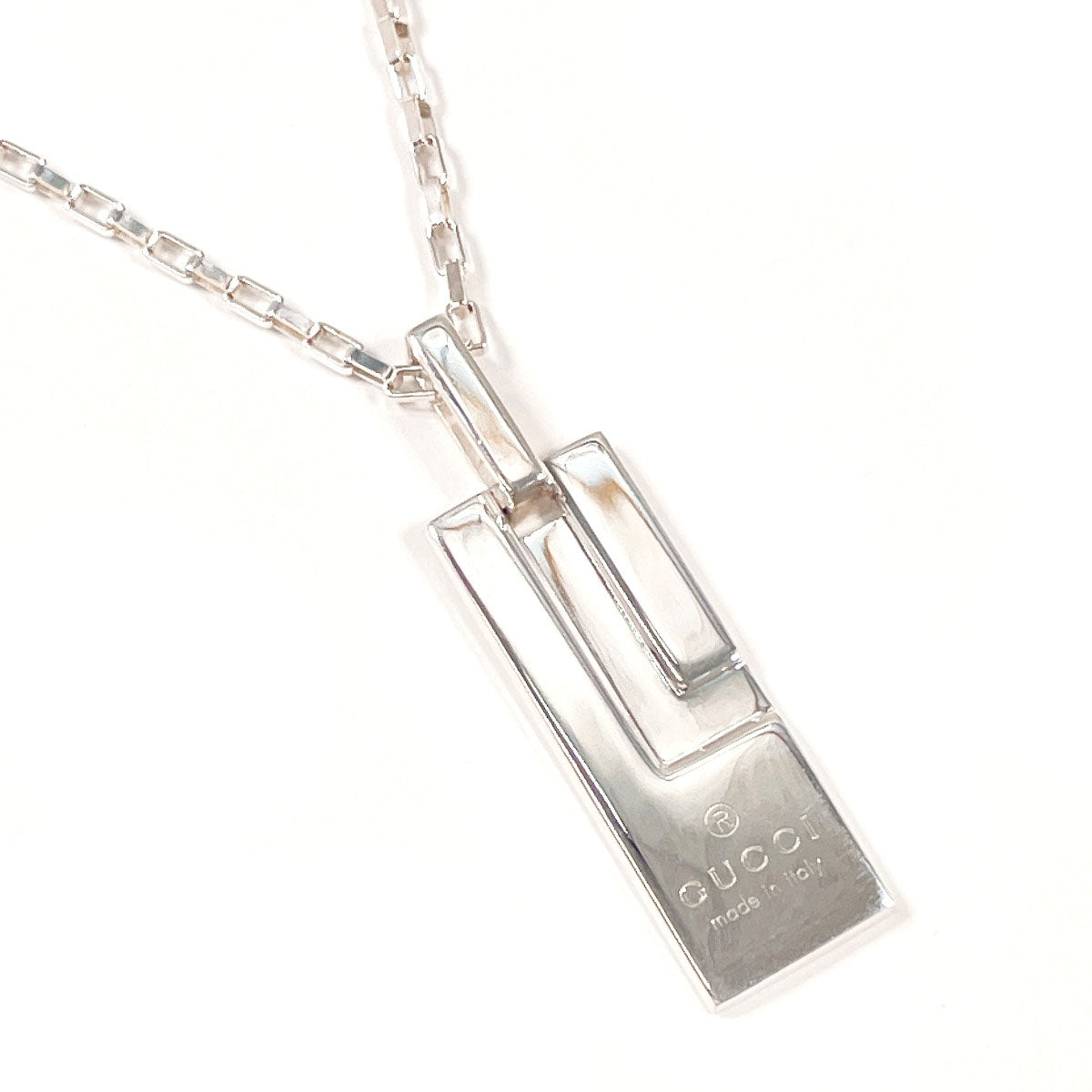 Gucci Plate Silver 925 Necklace