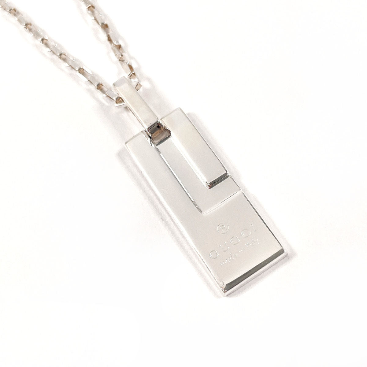 Gucci Plate Silver 925 Necklace
