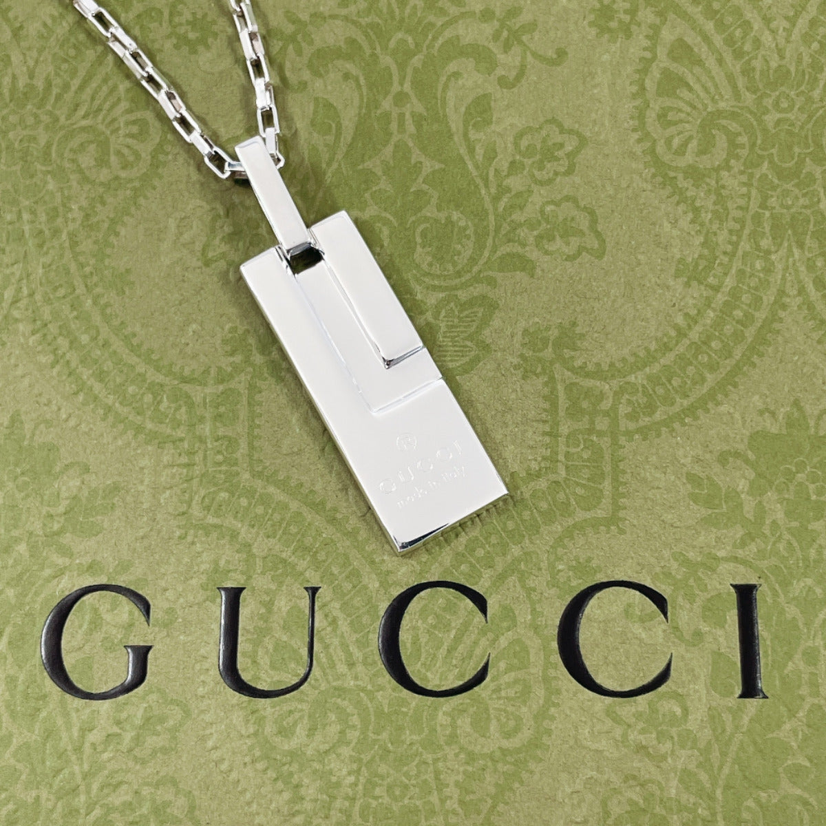 Gucci Plate Silver 925 Necklace