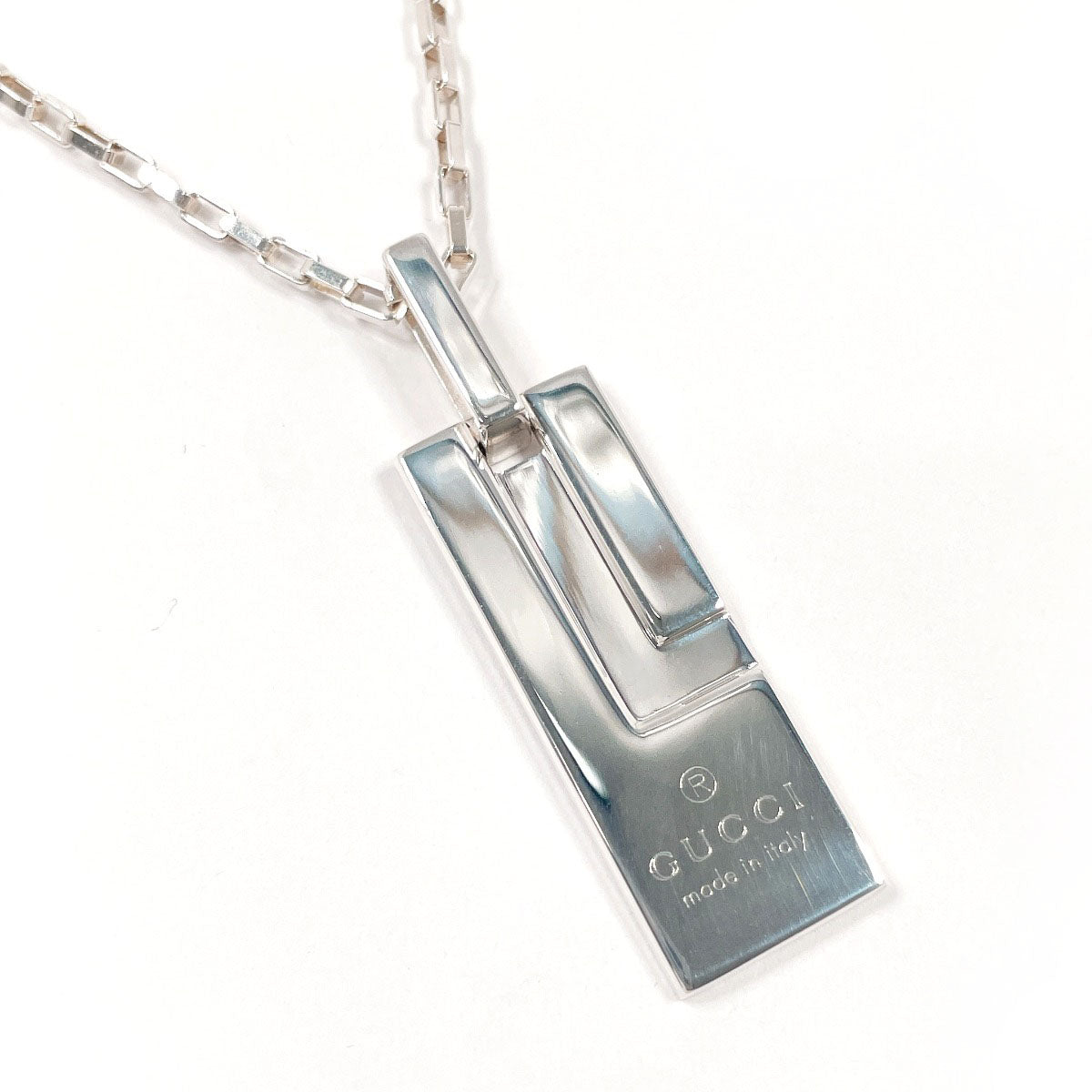 Gucci Plate Silver 925 Necklace