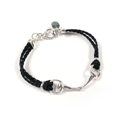 Gucci Horsebit Silver 925 Leather Bracelet