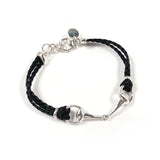 Gucci Horsebit Silver 925 Leather Bracelet
