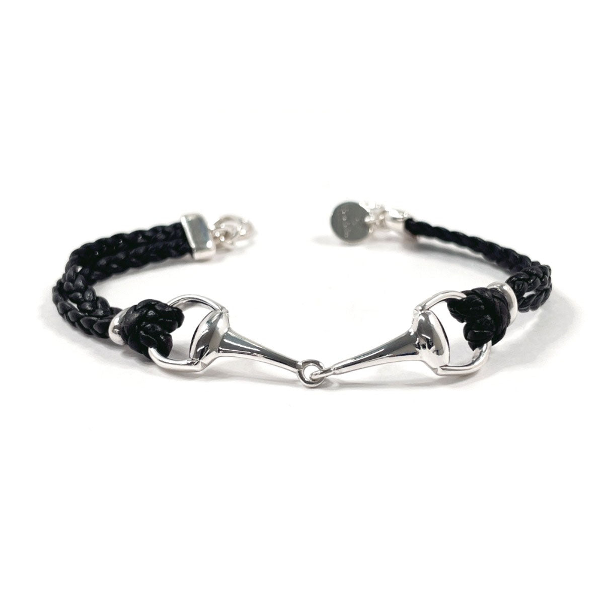 Gucci Horsebit Silver 925 Leather Bracelet