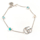 Gucci Double G Mother of Pearl Silver Bracelet