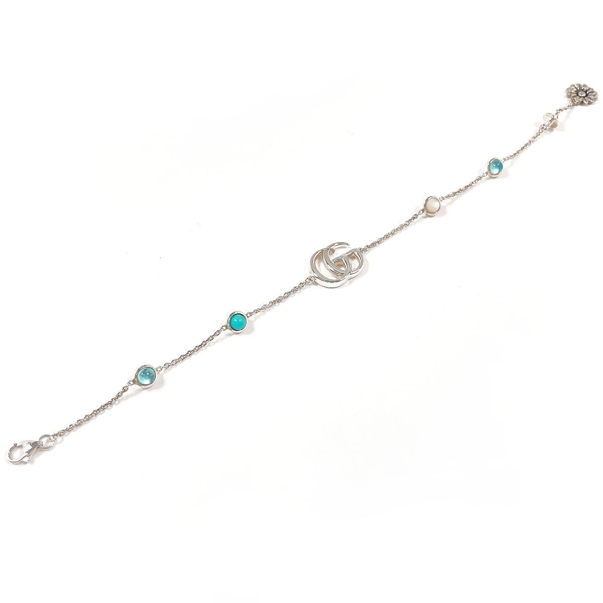 Gucci Double G Mother of Pearl Silver Bracelet