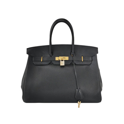 Hermes Birkin 35 Black Togo Calfskin Leather Gold Hardware 2004