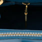 Prada Double Zip Galleria Medium Blue Saffiano