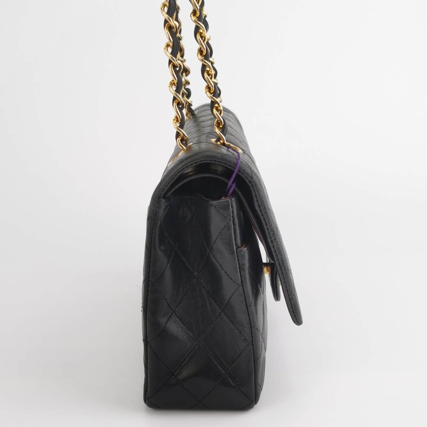 Chanel Classic Flap   Black Lambskin Leather with 24k Gold Hardware