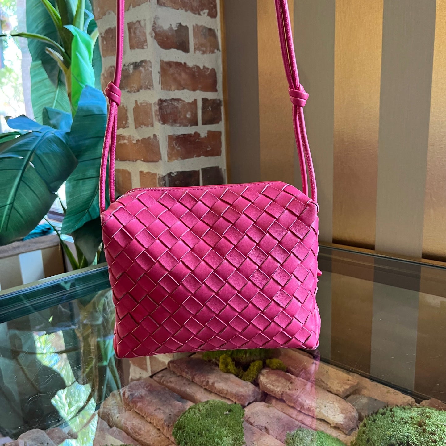 B-VENETA Small Ameliaop Pink Crossbody