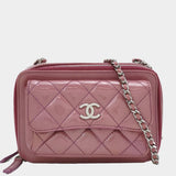 Chanel Pocket Box Camera Bag 2014-2015 Small Pink Lavendar Patent Leather