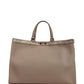 Fendi NEW Grey Canvas Monogram Peekaboo X-Tote Bag