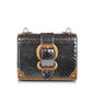 Prada Cahier Crossbody Bag Silver Embossed Leather