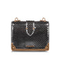 Prada Cahier Crossbody Bag Silver Embossed Leather