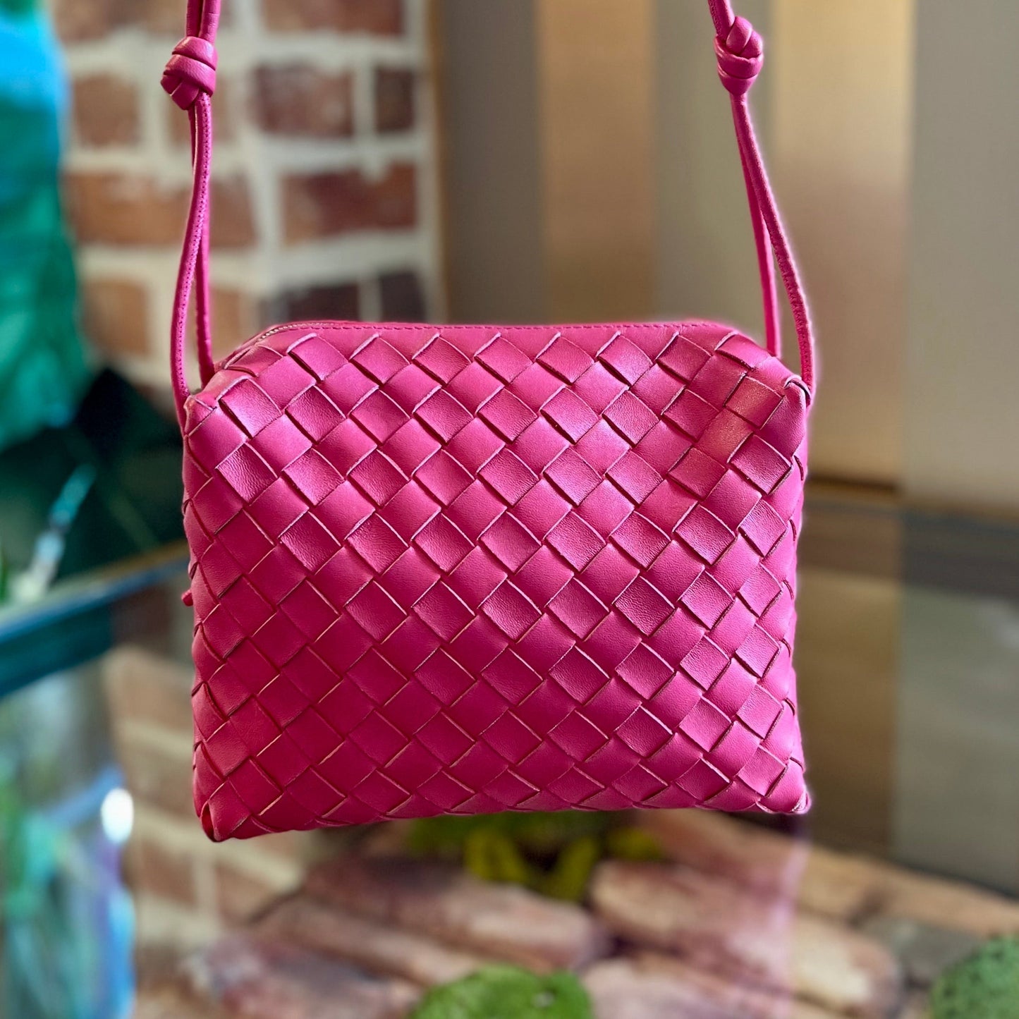 B-VENETA Small Ameliaop Pink Crossbody