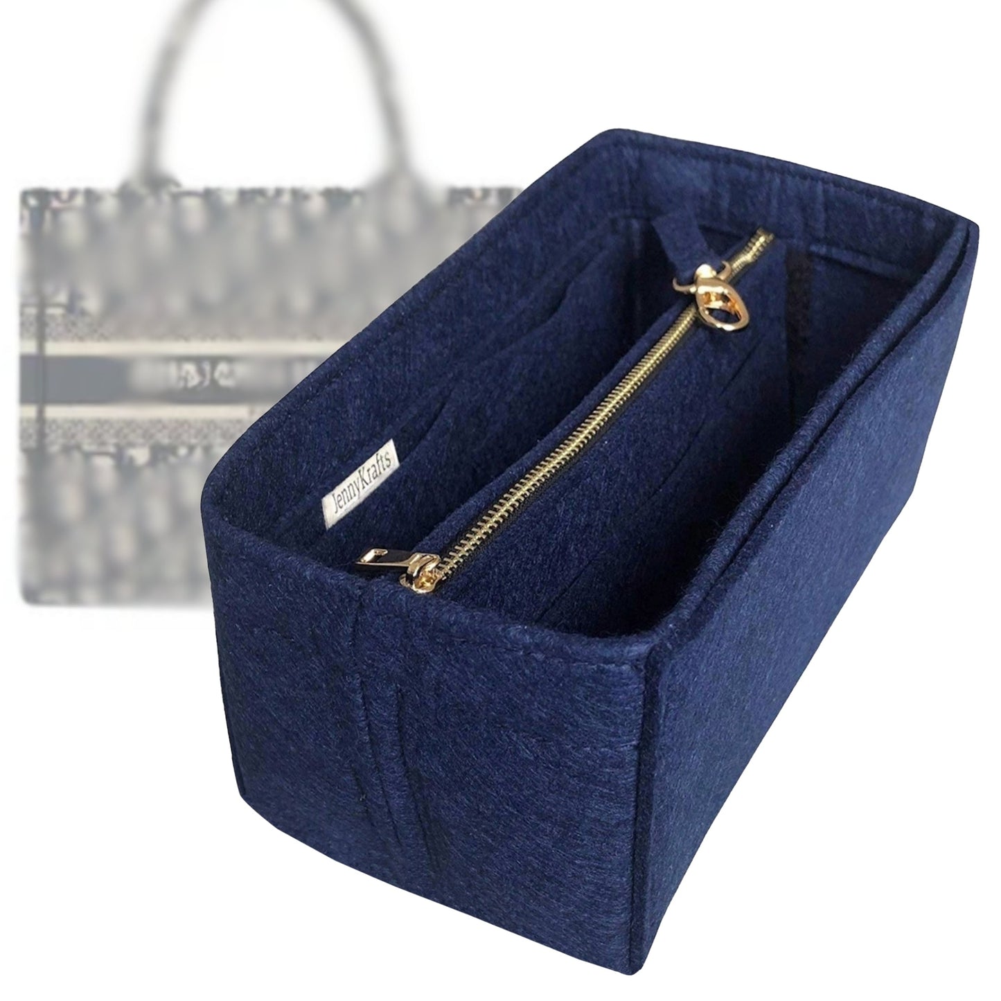 Organizer for [Book Tote Mini, Dior] Bag Insert (Felt, B)
