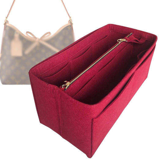 Organizer for [CarryAll PM (Small), LV] Bag Insert (Felt, with Detachable Zip Pouch)