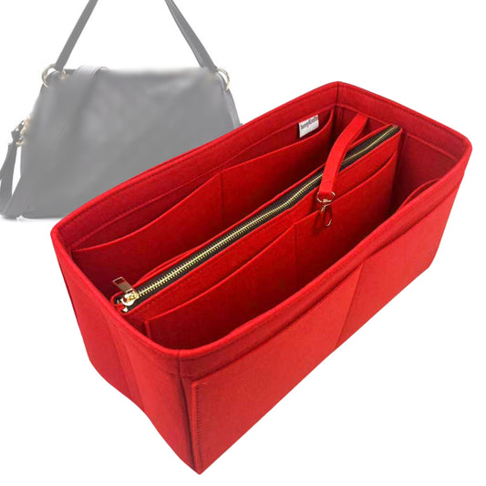 Organizer for [Ponthieu MM (Medium), LV] Bag Insert (Felt, with Detachable Zip Pouch)