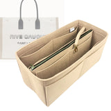Organizer for [Rive Gauche Large, Saint Laurent (YSL)] Bag Insert (Felt, with Detachable Zip Pouch)