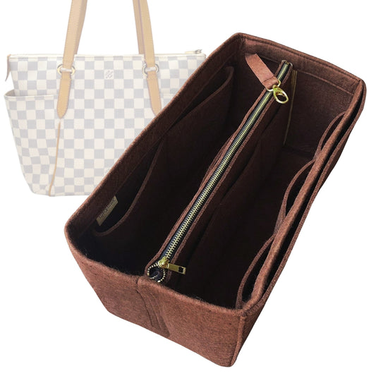 Organizer for [Totally PM (Small), LV] Bag Insert (Felt, with Detachable Zip Pouch)