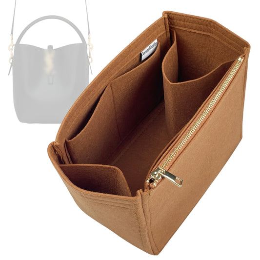 Organizer for [LE 37 Small, Saint Laurent (YSL)] Bag Insert (Felt, Long Zip and Open Compartment)