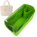 Organizer for [Medium Crochet tote bag, Prada] Bag Insert (Felt, Long Zip and Open Compartment)