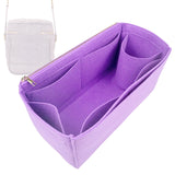 Organizer for [80s Vanity Bag, Saint Laurent (YSL)] Bag Insert (Felt, Long Zip and Open Compartment)