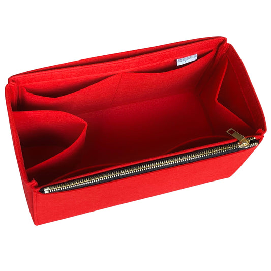 Organizer for [LE 37 Long, Saint Laurent (YSL)] Bag Insert (Felt, Long Zip and Open Compartment)