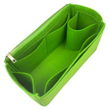 Organizer for [Double Bag Large, Prada] Bag Insert (Felt, Full-width Zip and Open Pocket)