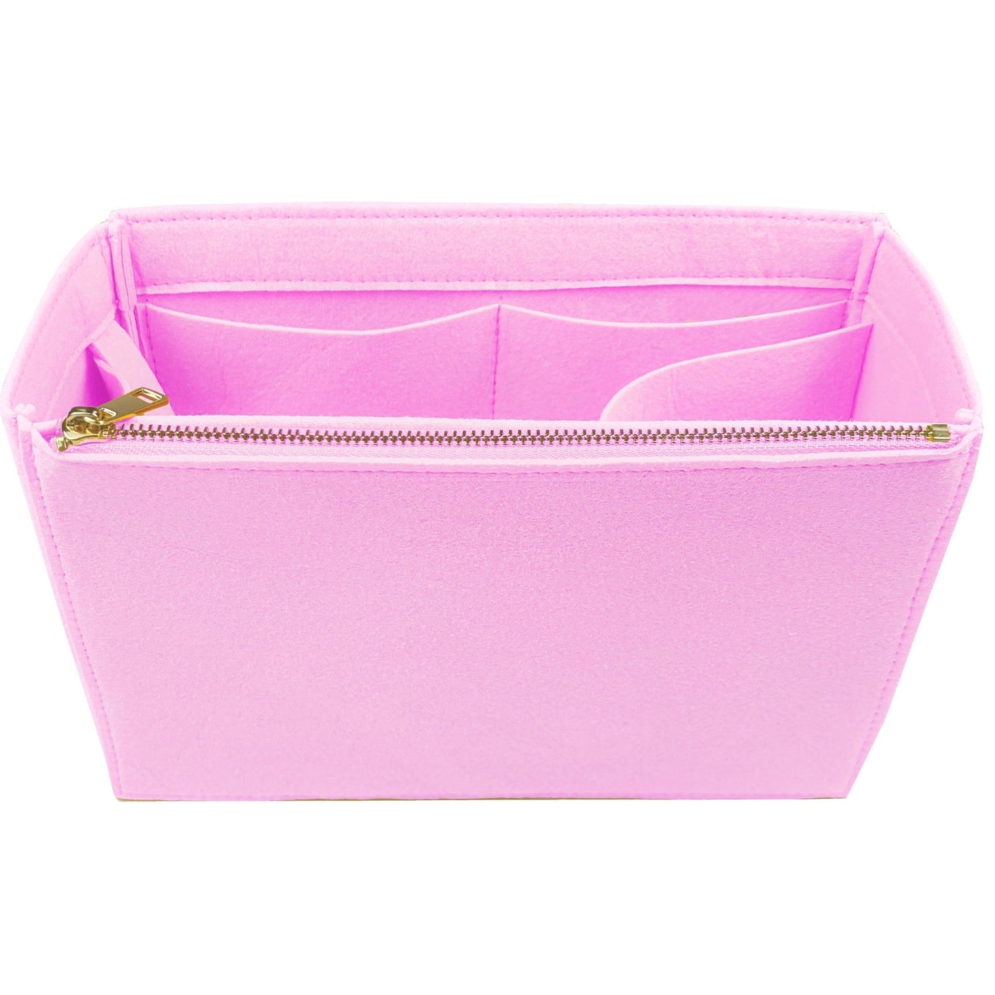 Organizer for [Small Crochet tote bag, Prada] Bag Insert (Felt, Long Zip and Open Compartment)