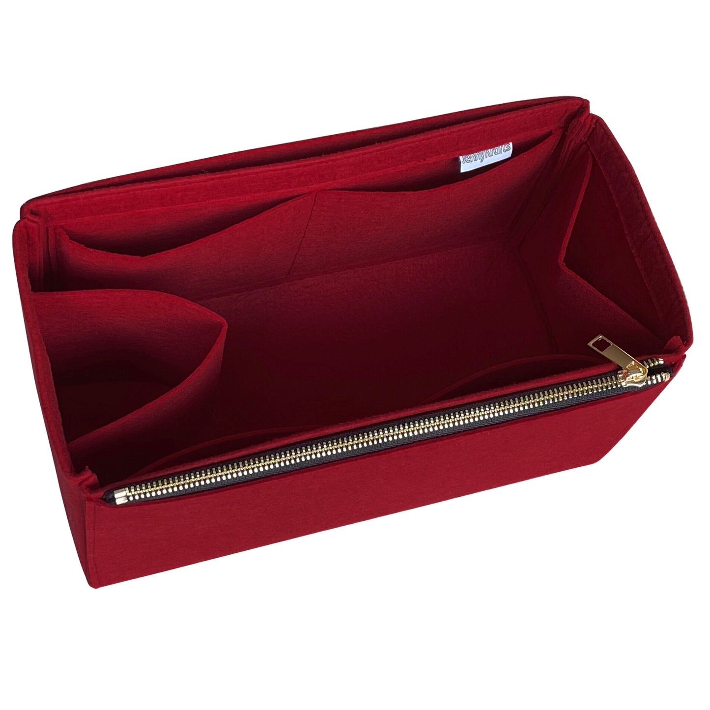Organizer for [Large Dior Caro Bag, Dior] Bag Insert (Felt, Full-width Zip and Open Pocket)