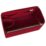Organizer for [Alma GM (Large), LV] Bag Insert (Felt, Full-width Zip and Open Pocket)