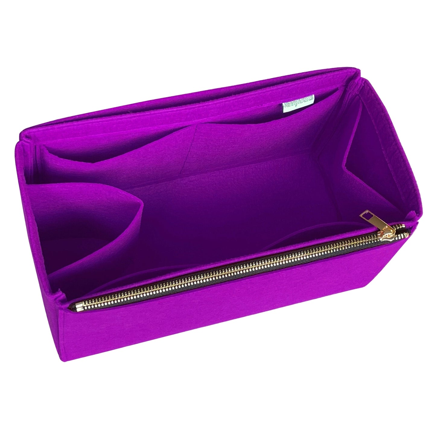 Organizer for [LE 37 Long, Saint Laurent (YSL)] Bag Insert (Felt, Long Zip and Open Compartment)