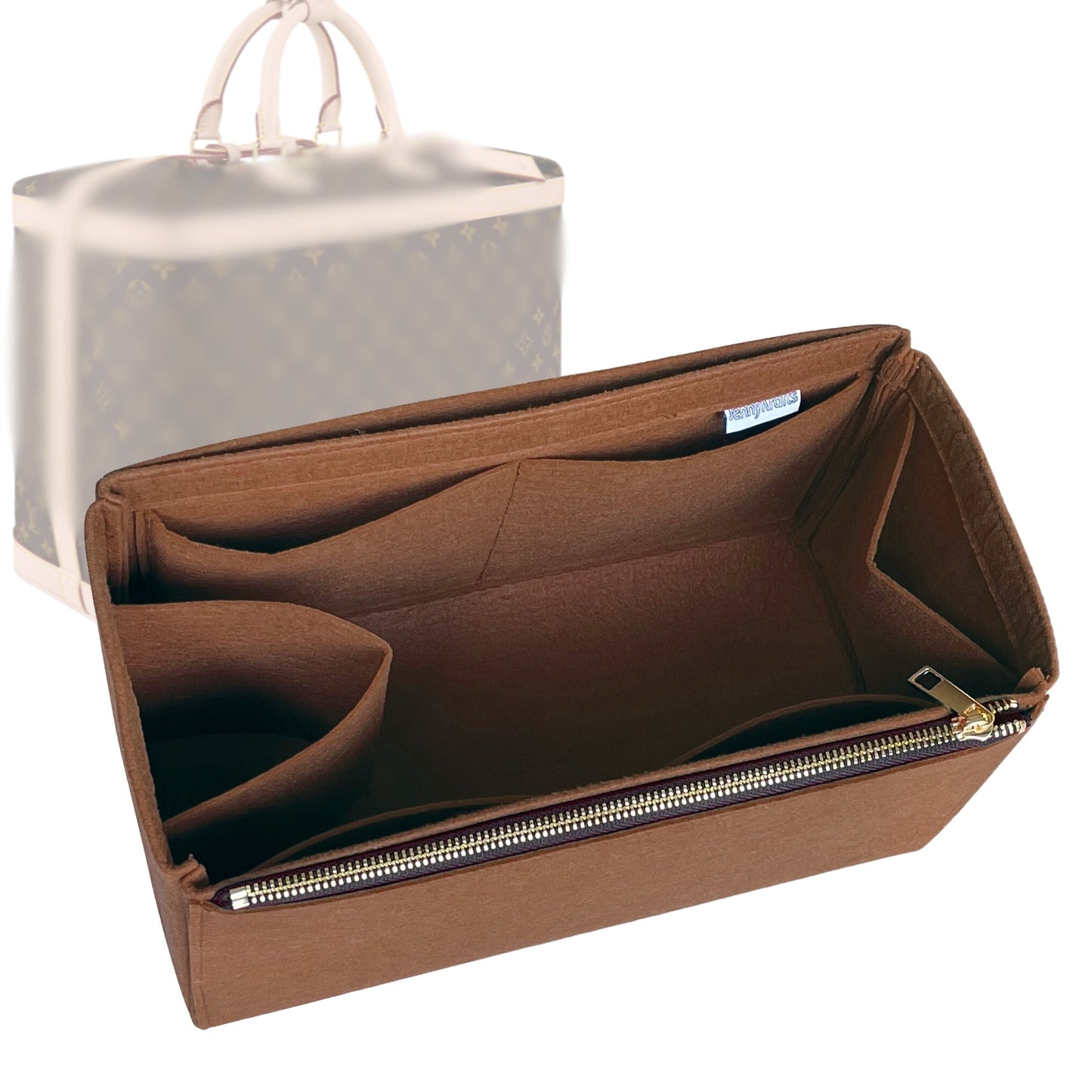 Organizer for [Cruiser 55, LV] Bag Insert (Felt, Full-width Zip and Open Pocket)