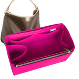 Organizer for [Delightful MM (Medium), LV] Bag Insert (Felt, Full-width Zip and Open Pocket)