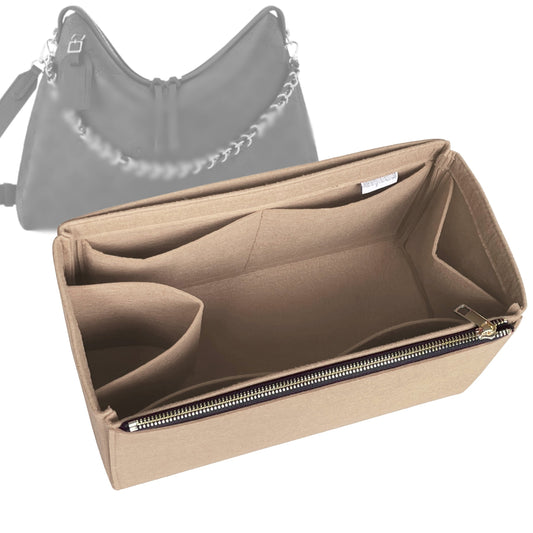 Organizer for [Hand It All PM, LV] Bag Insert (Felt, Full-width Zip and Open Pocket)