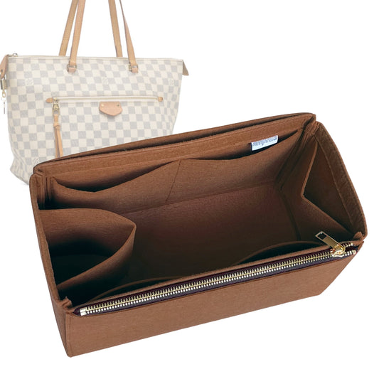Organizer for [IENA MM (Medium), LV] Bag Insert (Felt, Full-width Zip and Open Pocket)