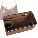 Organizer for [CarryAll MM (Medium), LV] Bag Insert (Felt, Full-width Zip and Open Pocket)