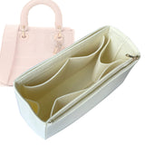 Organizer for [Medium Lady D-Lite Bag, Dior] Bag Insert (Felt, Full-width Zip and Open Pocket)