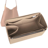 Organizer for [Low Key Hobo MM (Medium), LV] Bag Insert (Felt, Full-width Zip and Open Pocket)