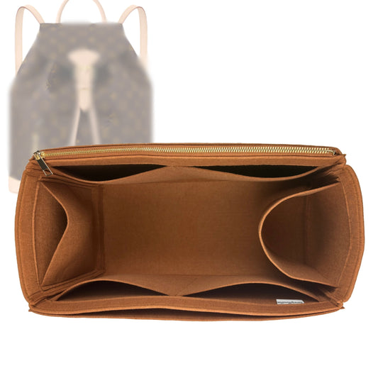 Organizer for [Montsouris BB, LV] Bag Insert (Felt, Full-width Zip and Open Pocket)