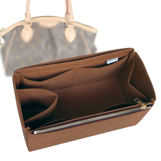 Organizer for [Tivoli PM (Small), LV] Bag Insert (Felt, Full-width Zip and Open Pocket)