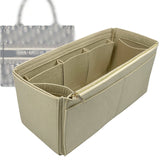 Organizer for [Book Tote Small, Dior] Bag Insert (Felt, Wide Open Pockets)
