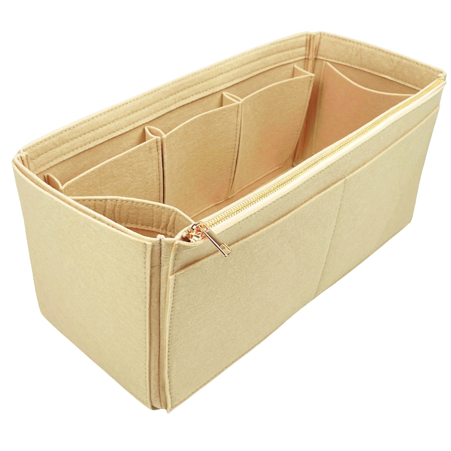Organizer for [Small Crochet tote bag, Prada] Bag Insert (Felt, Wide Open Pockets)