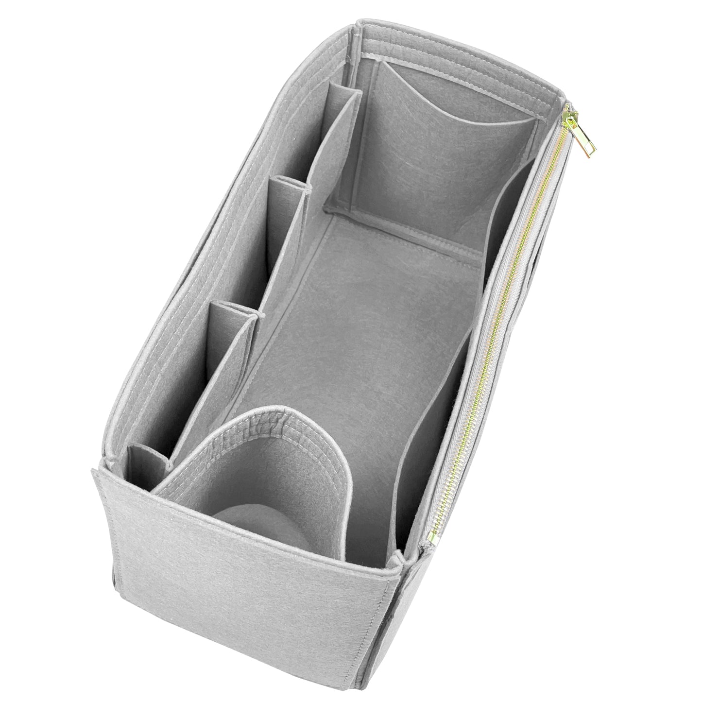 Organizer for [Small Crochet tote bag, Prada] Bag Insert (Felt, Wide Open Pockets)