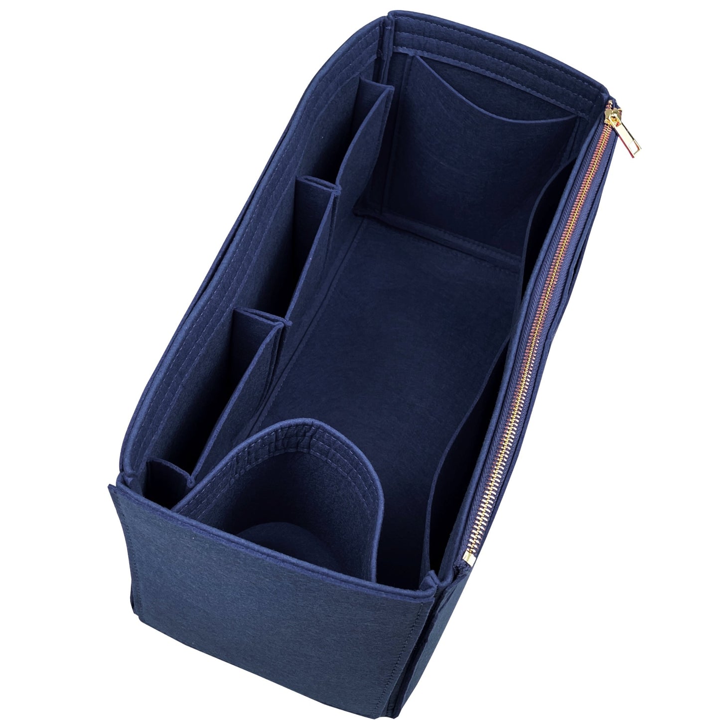 Organizer for [Mini Caro Bucket Bag, Dior] Bag Insert (Felt, Wide Open Pockets)