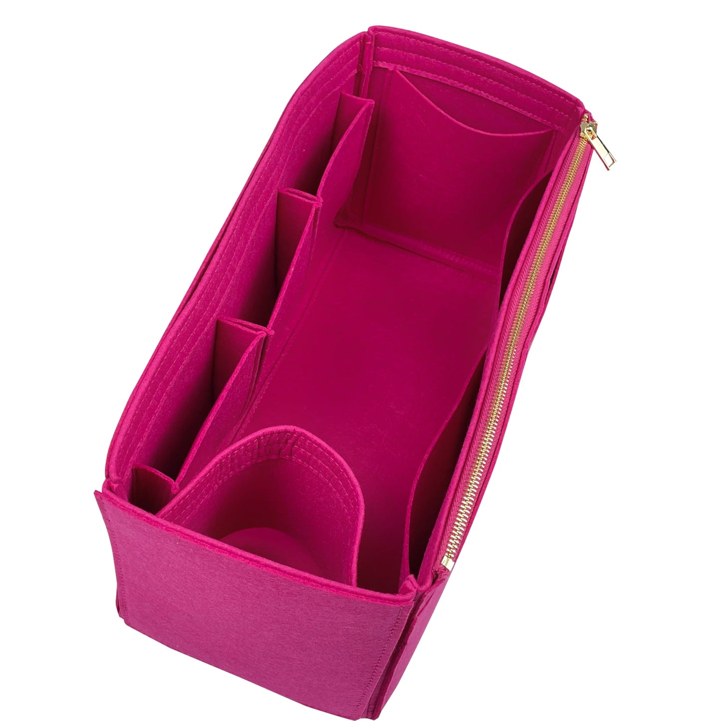 Organizer for [Small Caro Bucket Bag, Dior] Bag Insert (Felt, Wide Open Pockets)