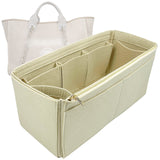 Organizer for [Deauville Canvas Small, Chanel] Bag Insert (Felt, Wide Open Pockets)