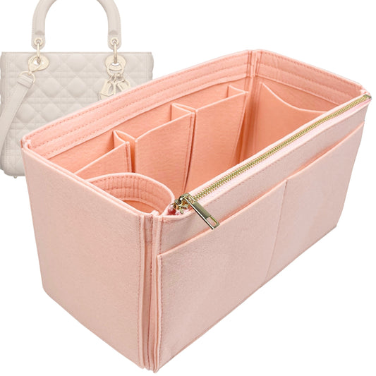 Organizer for [Lady Dior Large, Dior] Bag Insert (Felt, Wide Open Pockets)