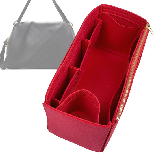 Organizer for [Ponthieu MM (Medium), LV] Bag Insert (Felt, Wide Open Pockets)