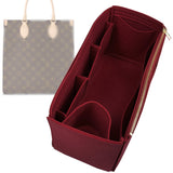 Organizer for [Sac Plat 24H, LV] Bag Insert (Felt, Wide Open Pockets)